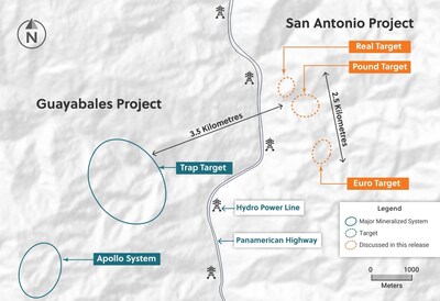Figure 2: Plan View of the San Antonio Project Highlighting the Pound Target Area (CNW Group/Collective Mining Ltd.)