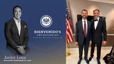 Javier Loya, Co-Chair of Bienvenido's Empresarios and Chairman of GETCHOICE! with Donald Trump Jr. at the Official Hispanic Inaugural Ball on January 18, 2025.