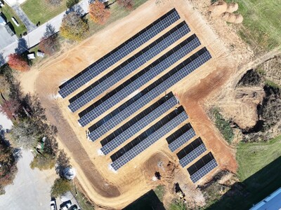 Castle & Key's ground mount solar array located in Versailles, KY