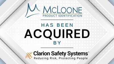 Mcloone Metal Graphics has been acquired by Clarion Safety Systems on February 5th, 2025.