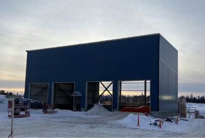 Surface Maintenance Shop with 3 x heavy equipment bays and BEV battery maintenance bay (CNW Group/Foran Mining Corporation)