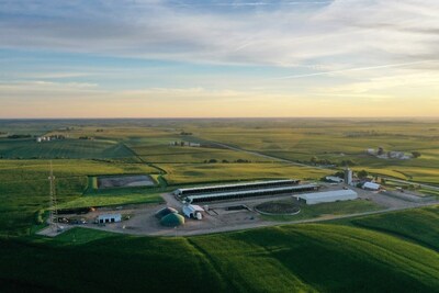 Horizon II facility at Sievers Family Farms, Stockton, Iowa. (Image credit: Roeslein Renewables)