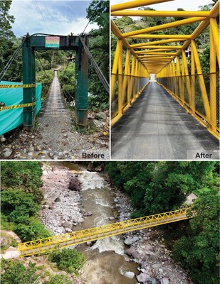 Figure 1 - New Montclar walking bridge. (CNW Group/Libero Copper & Gold Corporation)