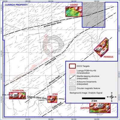 Figure 2: Location of Lizard, Scorpion, Jupiter, Lynx and Perseus. (CNW Group/Bravo Mining Corp.)