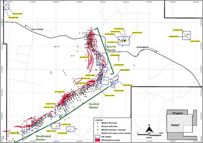 Figure 6: Location of Bravo Drilling reported in this News Release. (CNW Group/Bravo Mining Corp.)