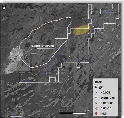 Figure 3: Troilus East 2024 Prospecting Program Results (CNW Group/Comet Lithium Corp.)