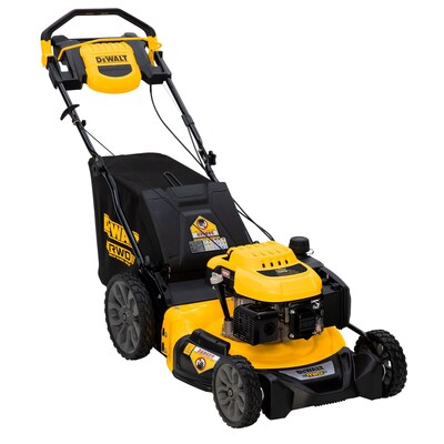 21 in. 3-in-1 RWD Gas Mower: Introduced rear-wheel drive and 11 in. high rear wheels to help navigate hills and uneven terrain and deliver more even cut.