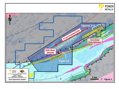Figure 1 –  Nisk Property targets for 2025 and 2026 (CNW Group/Power Metallic Mines Inc.)