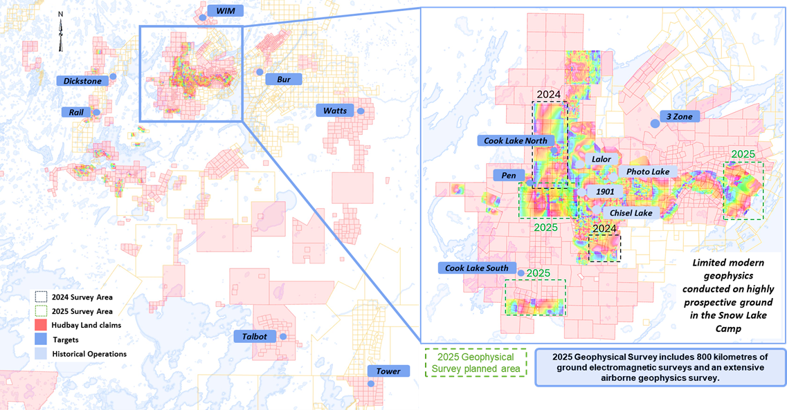 Regional Snow Lake Satellite Deposits