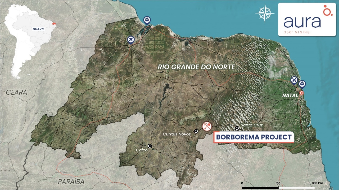 Figure 1: Location of the Borborema Project, Rio Grande do Norte, Brazil