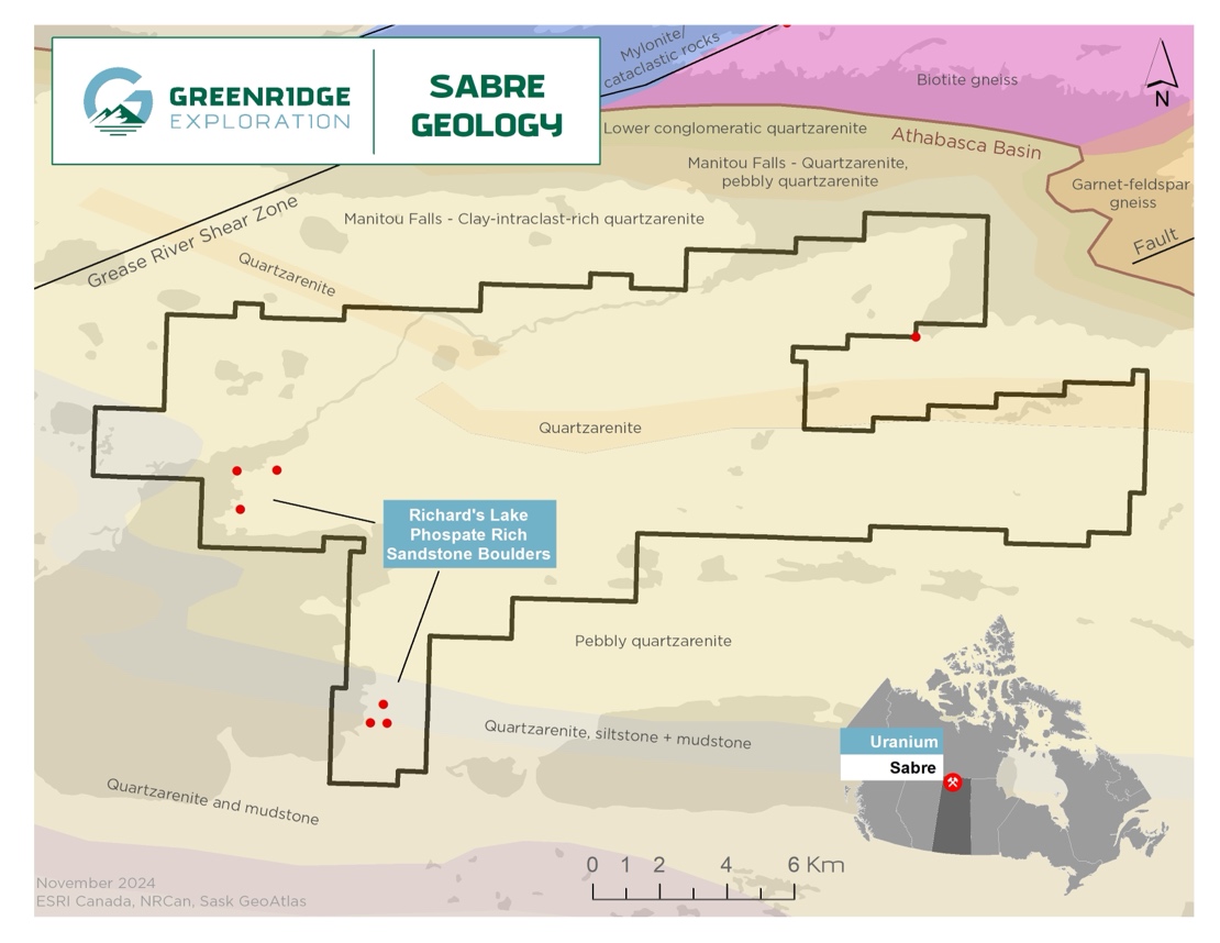 Greenridge Exploration Sabre Uranium Property