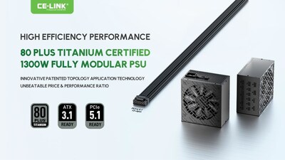 CE-LINK 1300W FULLY MODULAR GAMING PSU with 80 PLUS TITANIUM