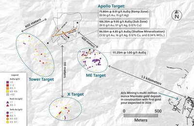 Figure 1: Targets at the Guayabales Project to be Drilled in 2025 (CNW Group/Collective Mining Ltd.)