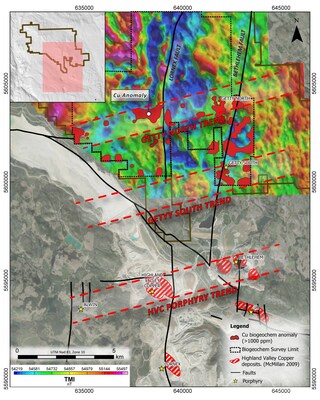 Getty Copper Extends Mineralization Below Getty North Deposit and Identifies Potential New Mineralized Zone. (CNW Group/Getty Copper Inc.)