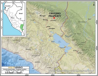 Figure 1 – Crucero Project, Department of Puno, Province of Carabaya, Peru. (CNW Group/GoldMining Inc.)