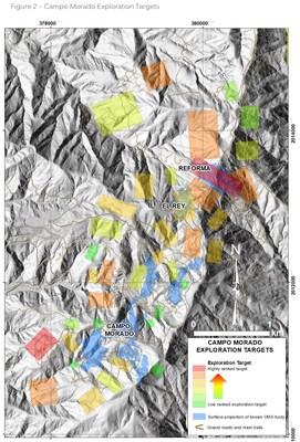 Campo Morado Exploration Targets (CNW Group/Luca Mining Corp.)