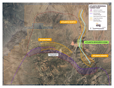Figure 1. Simplified Regional Target Map for Atlanta. (CNW Group/Nevada King Gold Corp.)