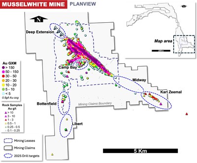 Figure 5: 2025 Near Mine Exploration Targets (CNW Group/Orla Mining Ltd.)