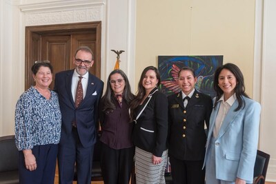 Qorvis COO Maria Abad (far right) spoke on a Women's History Month panel at the Embassy of Ecuador in Washington, D.C.
