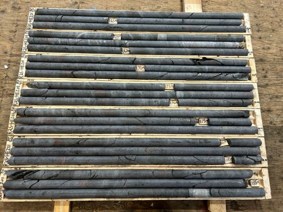 Layering sequence of magnetite ranging from 2-10 inches per band over an almost 30m run of drill hole R25-HEZ-01