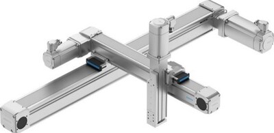 A cantilevered handling system utilizing the Festo ELGD axes. Festo ensures world-class quality, a robust and reliable supply chain for assured availability, and industry leading price/performance.