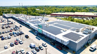 The new solar project at Hollinswood Shopping Center in Baltimore County, Maryland