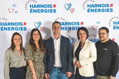 Elena Soare, Elisabeth Karam, Guillaume Harnois, Lysa Bergeron and Patrice Renaud (CNW Group/Harnois Énergies)