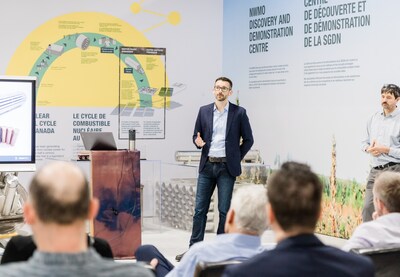 NWMO Vice-President and Chief Engineer Chris Boyle addresses vendors at the NWMO Discovery and Demonstration Centre. (CNW Group/Nuclear Waste Management Organization)