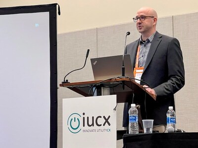 Mark Brown, VertexOne VP of Product Strategy, speaks at IUCX 2025 on driving utility customer engagement through outreach and incentives.