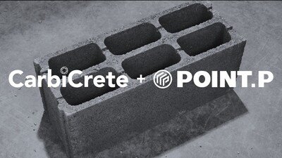 CarbiCrete and POINT.P have announced the opening of France’s first cement-free concrete block production line. (CNW Group/CarbiCrete Inc)