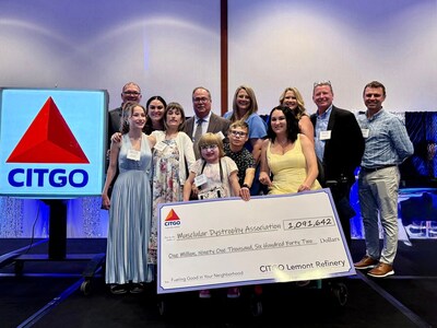 Check presentation at CITGO Lemont Refinery's MDA Golf Tournament.
