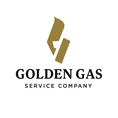 Golden Gas Service Company Logo - Knockout