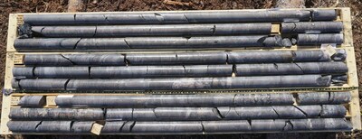 Figure 1.  QC-B3-25-005 core from 44.88m to 57.78m. (CNW Group/Metalex Ventures Ltd.)