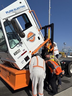 ILWU Local 13 union mechanics employed by PCMC reviewed safety protocols, diagnostics, and maintenance for their new HUSK-e® trucks.