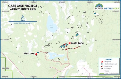 Figure 1 – Location of Power Metals Case Lake Cesium Project, Maiden Inferred Mineral Resource Estimate at West Joe (CNW Group/Power Metals Corp.)