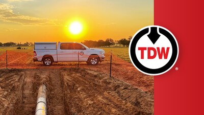 T.D. Williamson (“TDW”), a global leader in pipeline infrastructure technology and services, announced today a strategic investment from funds managed by Apollo (NYSE: APO) (the “Apollo Funds”). Image Description: Skyline with TDW logo on the left and a TDW truck on the right.