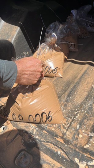 Soil samples collected from the Copeçal Gold Project’s eastern anomaly during the Auger Drill program