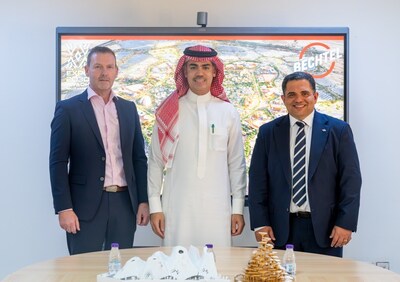 Pictured left to right, John Doyle, Program Director, Expo 2030 Riyadh, Bechtel; Talal H. AlMarri, CEO, Expo 2030 Riyadh Company; and Hani Rizkallah, President, Saudi Arabia Infrastructure, Bechtel.