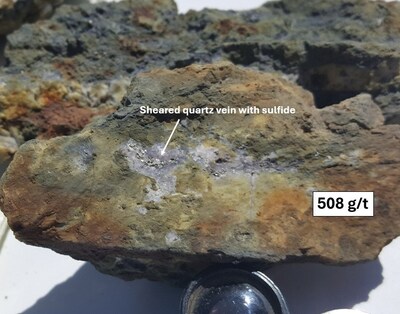 Figure 3 – High-grade silver sample from adit #1 mining dump. (CNW Group/Black Mammoth Metals Corp)