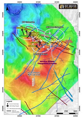 Figure 1 - Location Map - Step-Out Drilling Program – Intrusive Related Chargeability Anomaly (CNW Group/GR Silver Mining Ltd.)