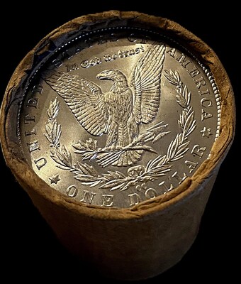 $10 Morgan Silver Dollar Bank Roll with CC & CC Ends GEM BU!