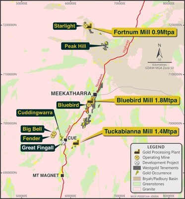 Figure 1: Murchison location map (CNW Group/Westgold Resources Limited)