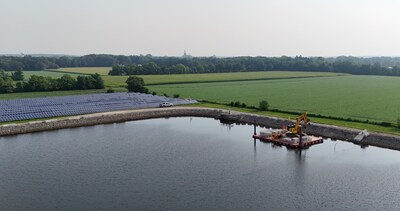 Anchors being installed for Ohio's largest floating solar project