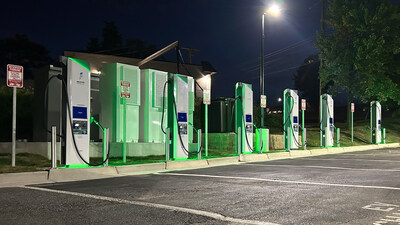 Electrify America charging station at Royal Farms location in Maryland