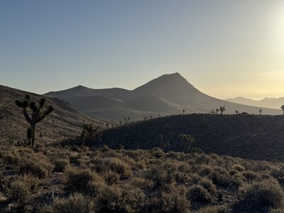 Figure 1.  View of the rhyolite dome at Celts. Photo looking northeast. (CNW Group/Eminent Gold Corp.)