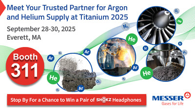 Messer is proud to support the growth of the U.S. titanium industry by supplying reliable gas solutions.