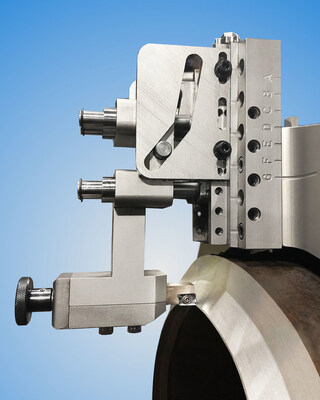 A new indexable tool slide that attaches to the ring on the COHOG Clamshell Split Frame Machine permits multi-angle bevels on heavy-wall pipe with any angle of prep.