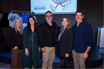 Photo from the Bravado x REVERB Climate Week event, left to right: Maggie Baird (mother of Billie Eilish and FINNEAS, who are on Bravado’s roster); Madeline Weir, Director of Impact, REVERB; Matt Young, President, Bravado; Dylan Siegler, SVP, Head of Sustainability, UMG; Adam Gardner, Co-Founder, REVERB. 
Photo by Larry Busacca. Photo from the Bravado x REVERB Climate Week event, left to right: Maggie Baird (mother of Billie Eilish and FINNEAS, who are on Bravado’s roster); Madeline Weir, Director of Impact, REVERB; Matt Young, President, Bravado; Dylan Siegler, SVP, Head of Sustainability, UMG; Adam Gardner, Co-Founder, REVERB. 
Photo by Larry Busacca.