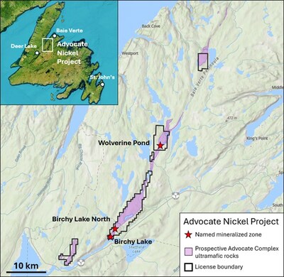 Figure 1 – Location of the Advocate Nickel Project in the Baie Verte Peninsula, Newfoundland (CNW Group/FPX Nickel Corp.) Figure 1 – Location of the Advocate Nickel Project in the Baie Verte Peninsula, Newfoundland (CNW Group/FPX Nickel Corp.)