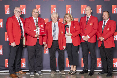 John Pierce, Chief Retail Operations Officer, HHSL; Brent Seguin, Dealer, Essex HHBC; Larry Seguin, Dealer, Essex HHBC; Kimberly Seguin-Gauthier, Dealer, Essex HHBC; Ian White, President & CEO, HHSL; and Darrin Sayles, Senior Director of Retail Sales and Operations, HHSL at the Proud of My Home Achievement Awards. (CNW Group/Home Hardware Stores Limited)